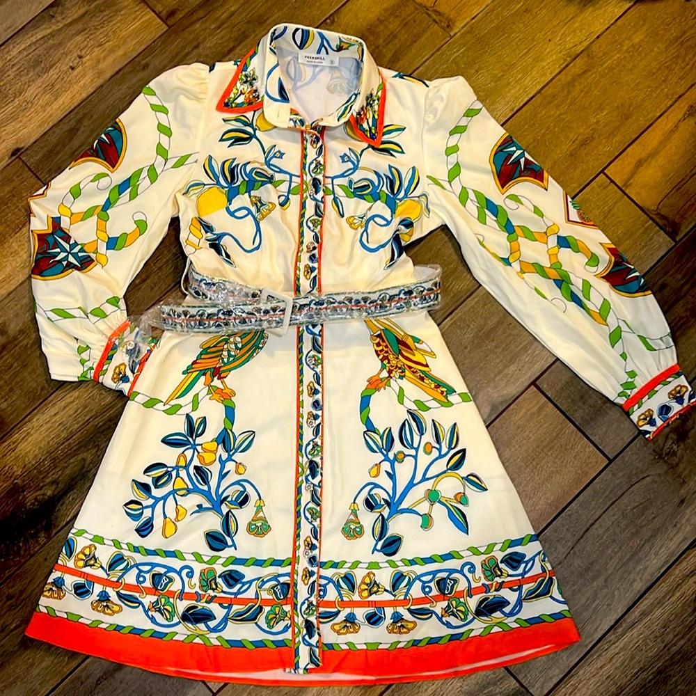 New with tags beautiful dress with jewels!!